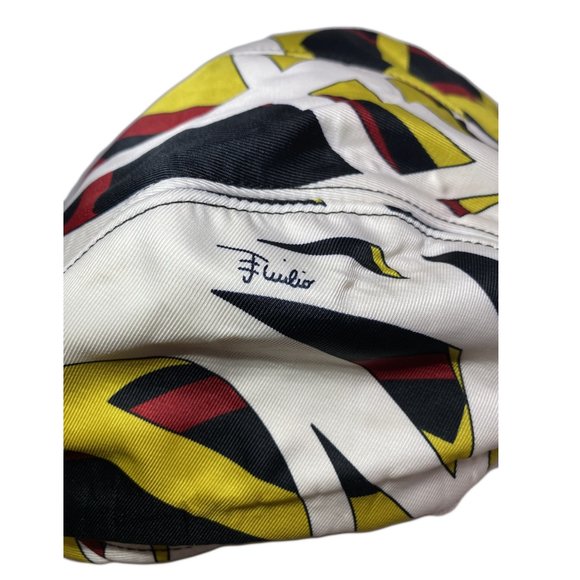 100% Authentic Emilio Pucci Red/Yellow/Black/White  Beret Hat - Picture 4 of 10
